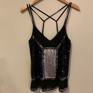 EXPRESS EUC Sequin Tank